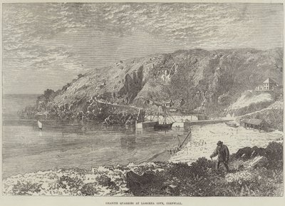 Canteras de granito en Lamorna Cove, Cornwall de R. Dudley
